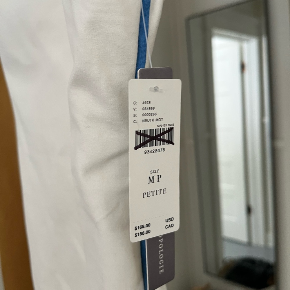 Anthropologie Maeve Midi Dress Muscle Ivory Colorblock Preppy Stretch Sz MP NWT - Picture 7 of 8